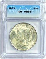 1922 Peace Silver Dollar MS-65