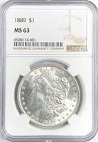1889 Morgan Silver Dollar MS-63