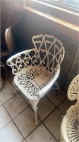 Wrought iron arm chair