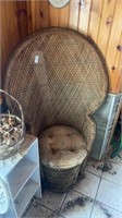 2-Large peacock chairs