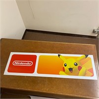 Nintendo Vinyl Store Display Sign Pikachu Pokemon
