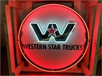 New/Unused Western Star 36" Round Neon Sign