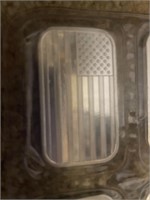 1 Ounce Silver American Flag Bar