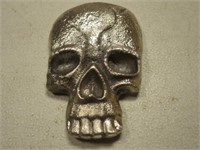 WOW!! Solid .999 Silver Skull Weighs 10.75 Troy Oz