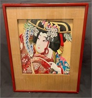 GEISHA IN LACQUER FRAME( 16in x 20 in)