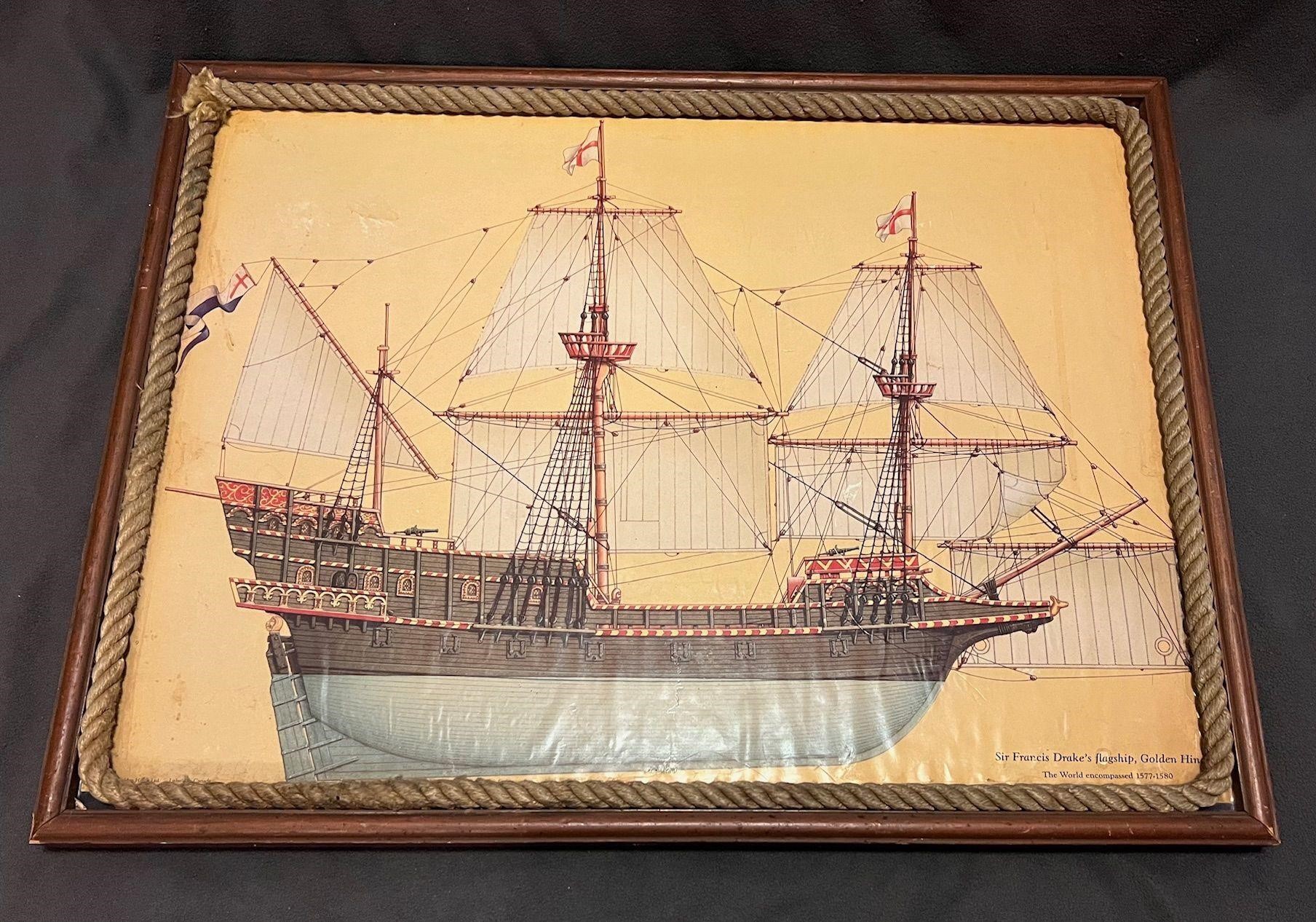 VINTAGE SIR FRANCIS DRAKE’S FLAGSHIP- GOLDEN HINDE