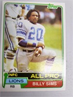 1981 Topps Billy Sims #100 RC