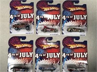 Hot Wheels 4th of July set of 6