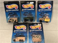 Hot Wheels Action Command group of 5