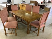 Draw leaf table with 6 chairs