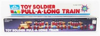Vtg Toy Soldier Pull-A-Long Train
