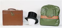 Mens Top Hat & Vintage Bowling Bag Amelia Earhart