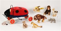 8 Steiff Animals & Ride-On Toy