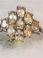 Jewelry - new .925 Sterling ring sz 9 Citrine