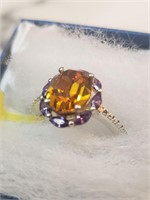 Jewelry - new .925 Sterling ring sz 7 swarovski