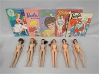 BOX LOT 6 BARBIES AS FOUND: