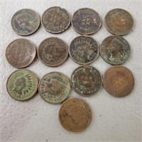 13ct Indian Head Pennies 1800s/1900s