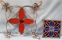 11 - 2 PIECES STAINED GLASS ART (B161)