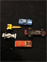 Lot of 5 Vintage Toy Race Cars