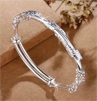 Silver look women’s bracelet with gift box