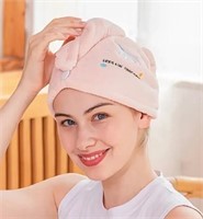 Pink bath towel head wrap new
