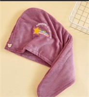 Purple bath towel head wrap new