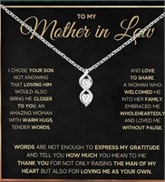 Nice gift necklace mother in law faux diamond