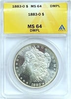 1883-O Morgan Silver Dollar MS-64 DMPL