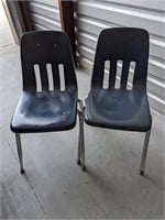 $78 Lot of 2 Student Desk Chairs