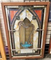 11 - STAINED GLASS ART PANEL 38.5X26.5" (E34)