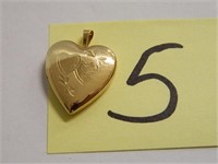 14kt Yellow Gold, 4.0gr. Heart Locket