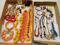 (2) Flats of Costume Jewelry