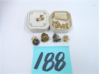 10kt Yellow Gold, g.8gr. Service Pins, Tie Tac and