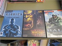 Warcraft, Riddick & Halo PC Games