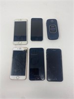 Lot of 6 phones for parts