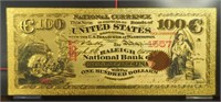 24K gold plated banknote Raleigh North Carolina