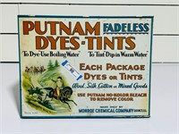 Tin Putnam Dyes Counter Display w/Contents