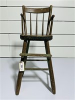 Painted Wooden Childs High Chair