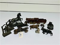Group Lot - Cast Iron & Metal Toys & Animals
