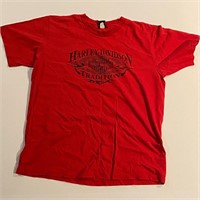 Harley Davidson T shirt XL Red Evansville, Indiana