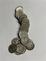 (FULL ROLL) UNITED STATES SILVER QUARTERS