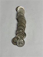 (FULL ROLL) UNITED STATES SILVER QUARTERS