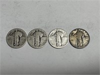 (4) US STANDING LIBERTY SILVER QUARTERS *UNKOWN