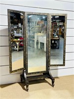 Vintage Tri Fold Mirror