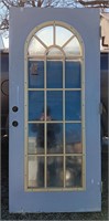 36" x 80" metal exterior door arched glass window