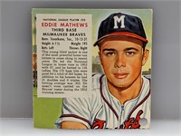1954 Red Man Tobacco Eddie Mathews #23 Hole