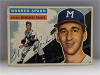 1956 Topps #10 Warren Spahn Milwaukee Braves HOF