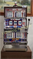 DOUBLE RED, WHITE AND BLUE SLOT MACHINE