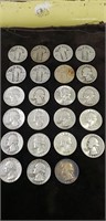 (23) Assorted Silver Quarters