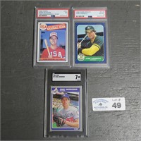 McGwire, Canseco, Hershiser Graded Rookie Cards